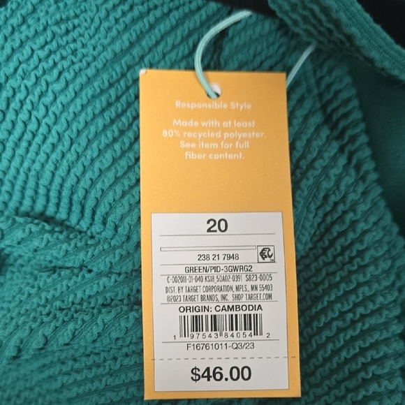 Women's Pucker Square Neck One Piece Swimsuit | Kona Sol | 20 - Picture 8 of 10